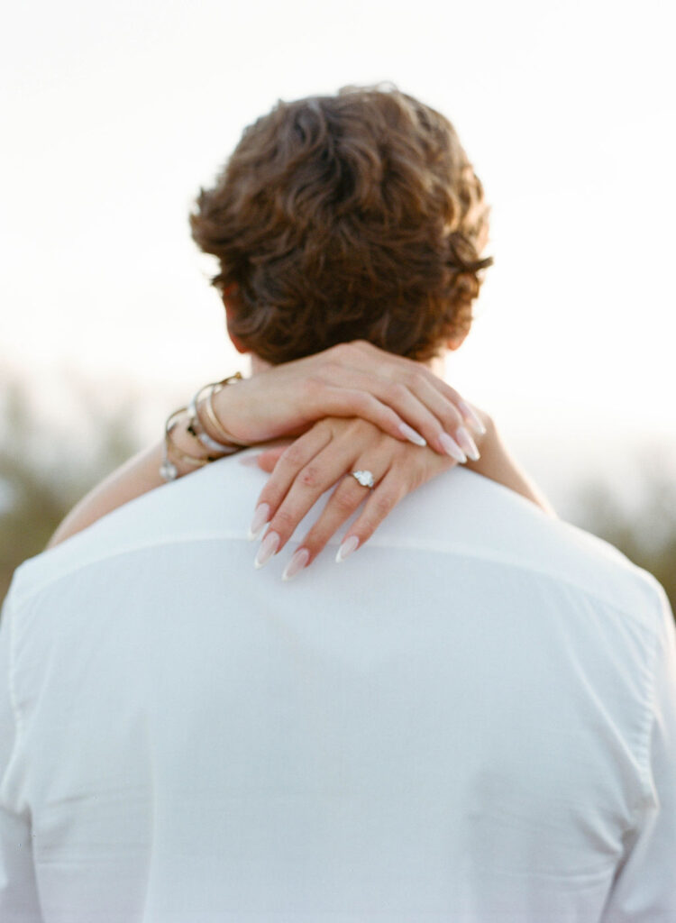 Romantic Arizona engagement photography close-up hands
