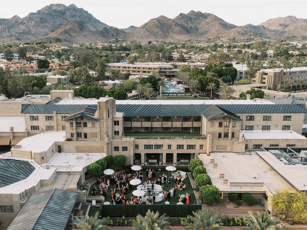 Aerial view of Arizona Biltmore wedding venue