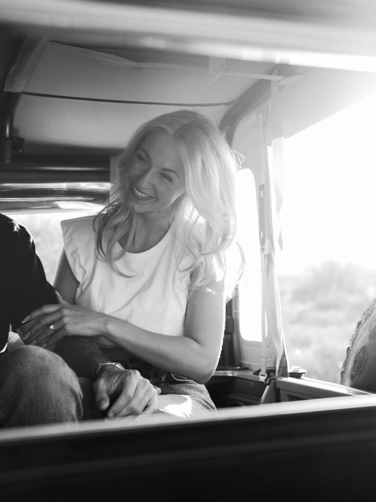 Lifestyle Arizona engagement photographer candid desert photo