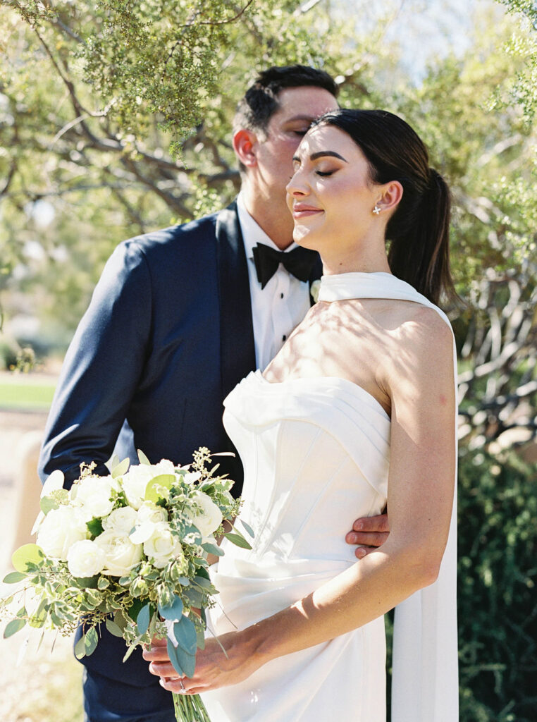 Romantic wedding portrait at Camelback Inn in Scottsdale