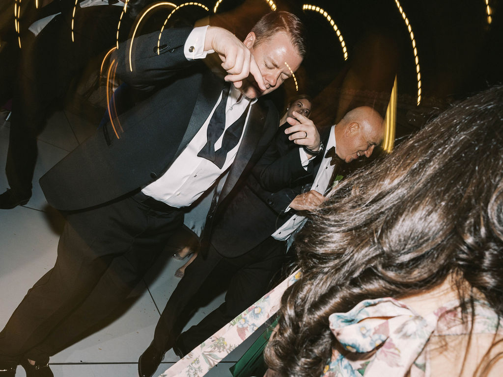 Guest dancing during Arizona wedding reception at DC Ranch
