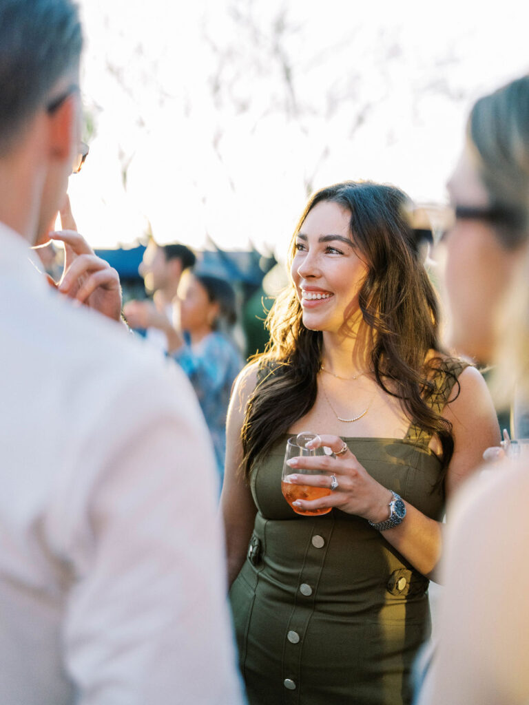 Guest smiling during Silverleaf Masters Golf wedding weekend Arizona