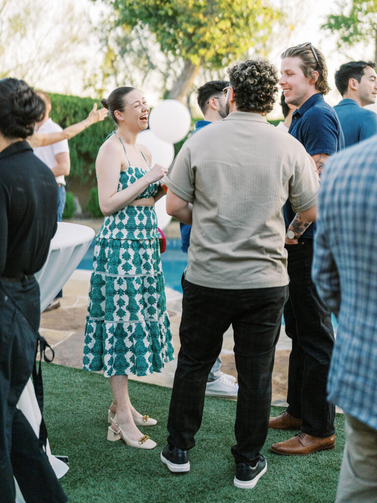 Outdoor Silverleaf Masters Golf welcome party wedding weekend in Arizona