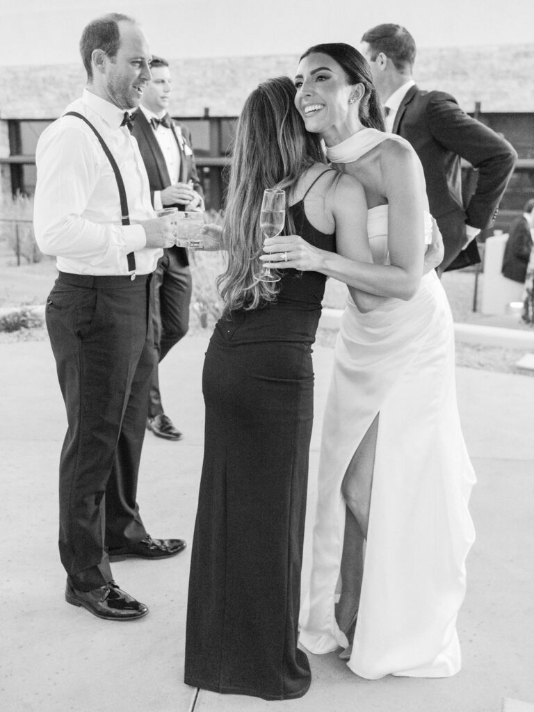 Guests mingling at Camelback Inn wedding cocktail hour